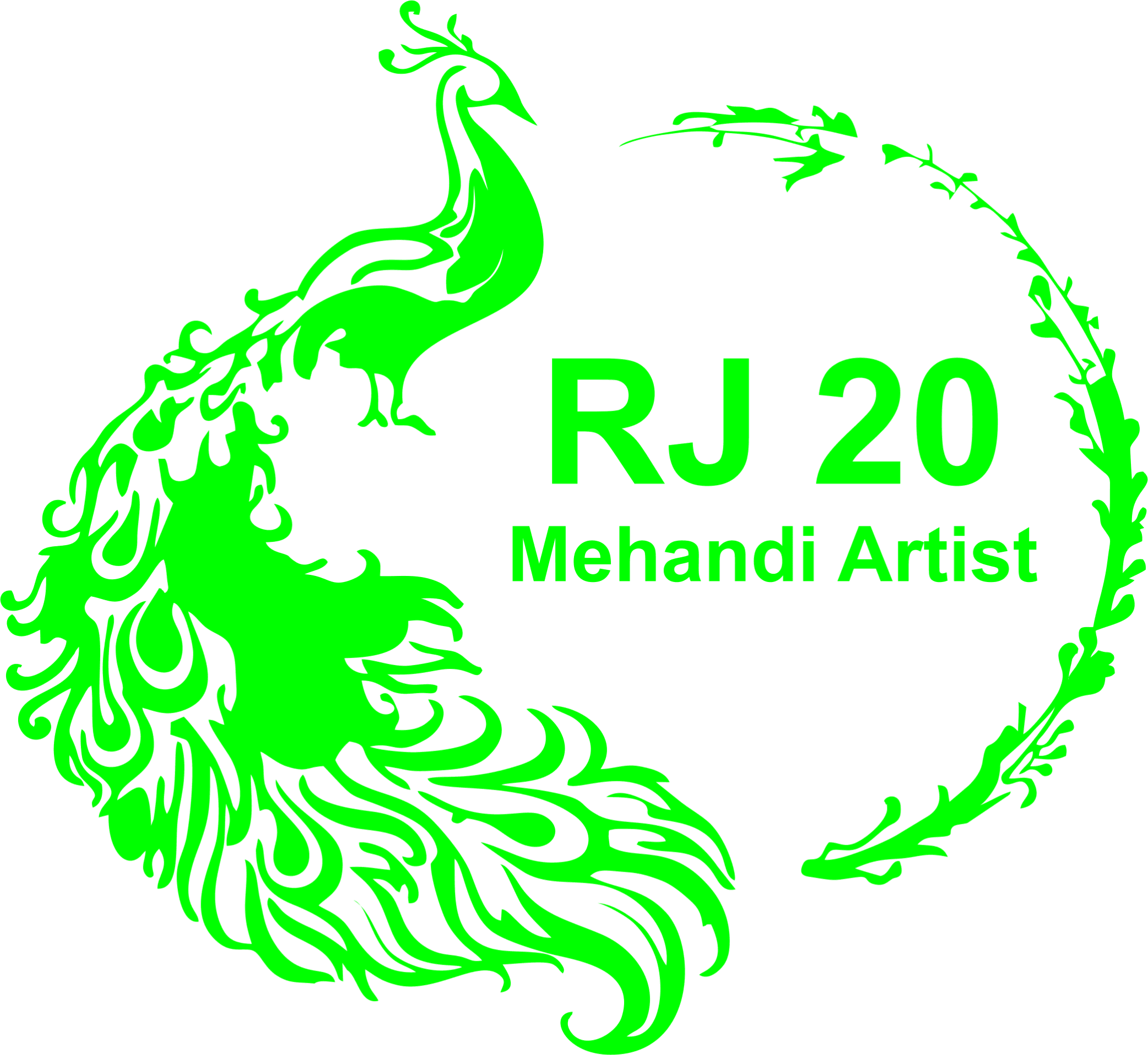 RJ 20 Mehandi Artist Logo